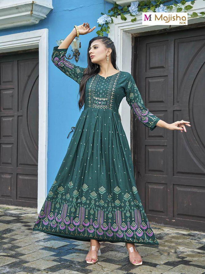 Majisha Nx Angoori 2 New Fancy Designer Festive Wear Long Anarkali Kurti Collection